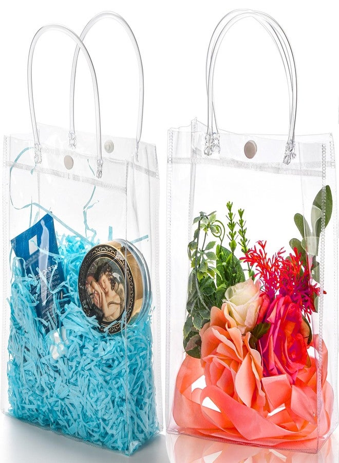 Youeon 40 Pcs Clear PVC Gift Bags with Handles 9x6.7x2.7 Inch, Reusable PVC Gift Wrap Bags, Clear Tote Bag, Shopping Bags for Merchandise, Retail, Boutique, Party Favors, Wedding, Birthday - Image 5